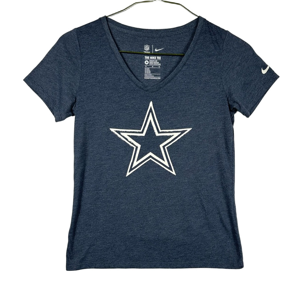 The Nike Tee NFL Team Apparel Women's Dallas Cowboys Blue Tri-Blend Size Medium